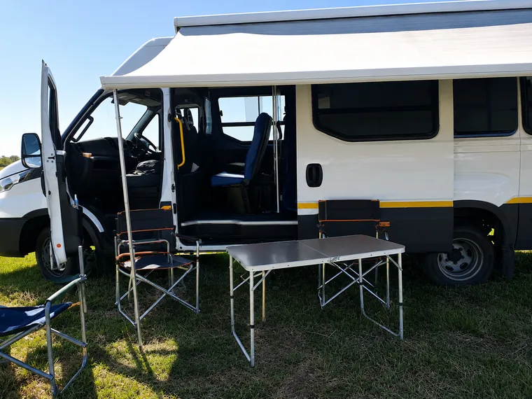 Outreach setup used during a gender-based violence campaign